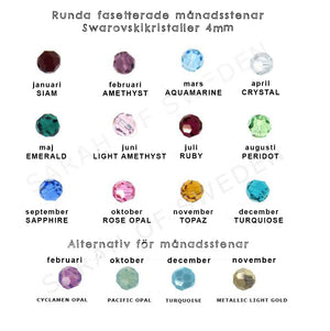 Guldpläterade filigran bladörhängen med Swarovski månadsstenar